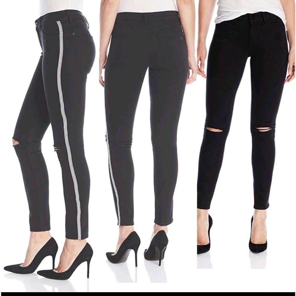 DL1961 Florence Instasculpt Skinny Jeans Size 26 Black Model-off-duty Minimalist